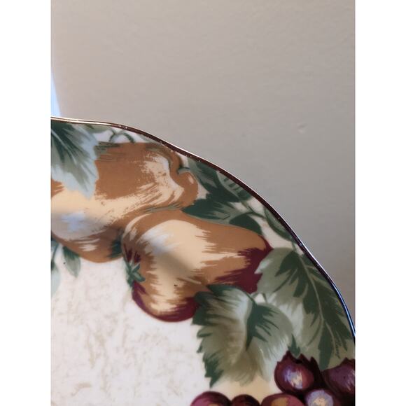 Noble Excellence Napa Valley Fruit Design Porcelain 10.75" Dinner Plate - Picture 5 of 10
